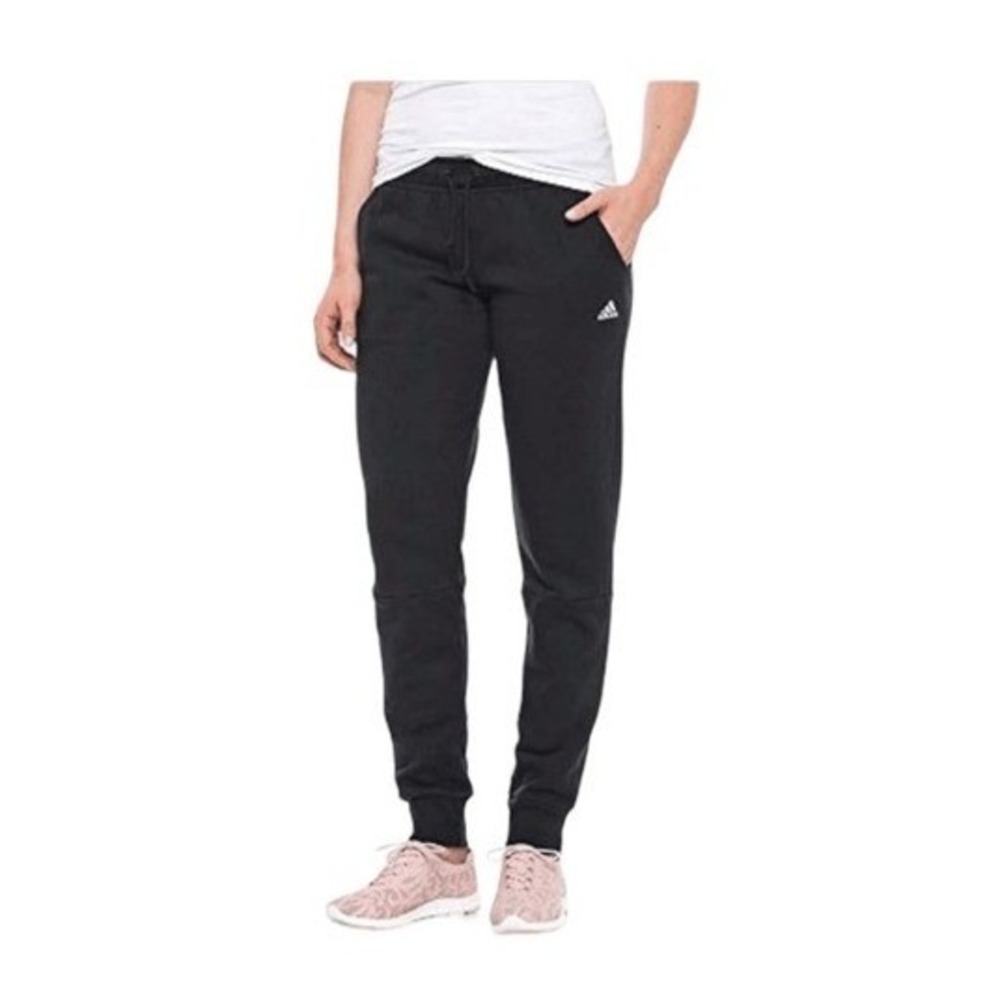 Adidas Ultimate Fleece Jogger Sweatpants Black Knit Drawstring Athletic S